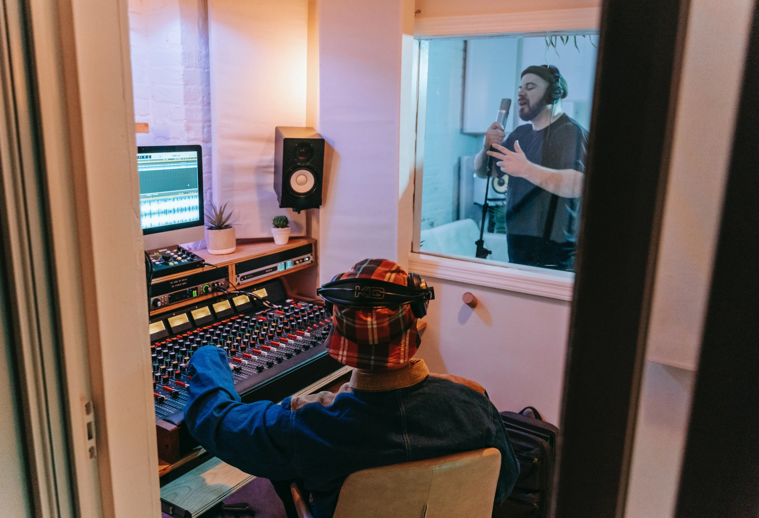 There is a person whose voice is getting recorded